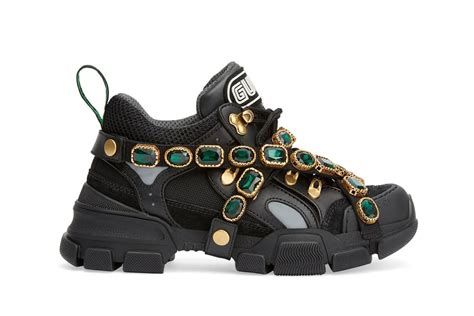 gucci chain shoes|Gucci gemstone sneakers.